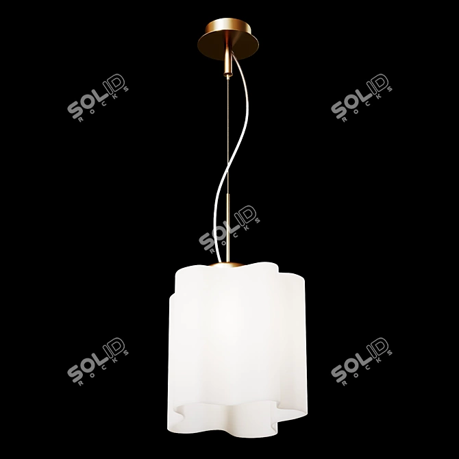 Modern Golden Glass Chandelier Nubi 3D model image 2