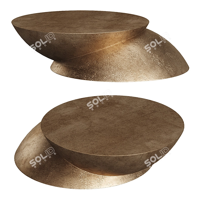 Sculptural Bronze Coffee Table 3D model image 1