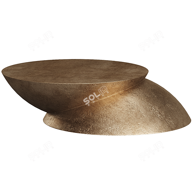 Sculptural Bronze Coffee Table 3D model image 2