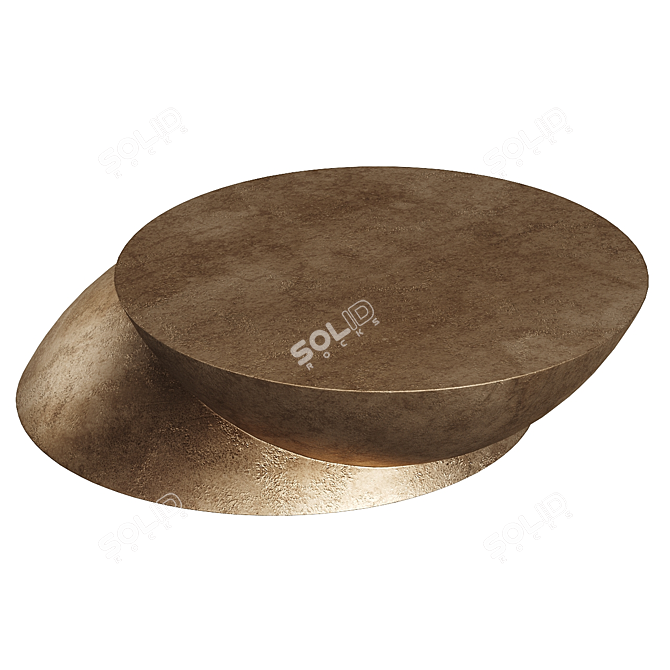 Sculptural Bronze Coffee Table 3D model image 3