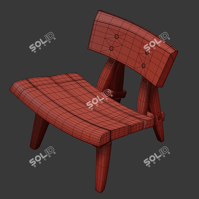 Roots Reclaimed Wood Chair 3D model image 4