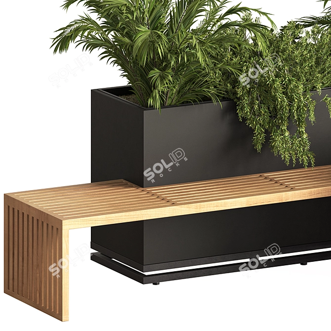 Urban Oasis Plant Bench 3D model image 3