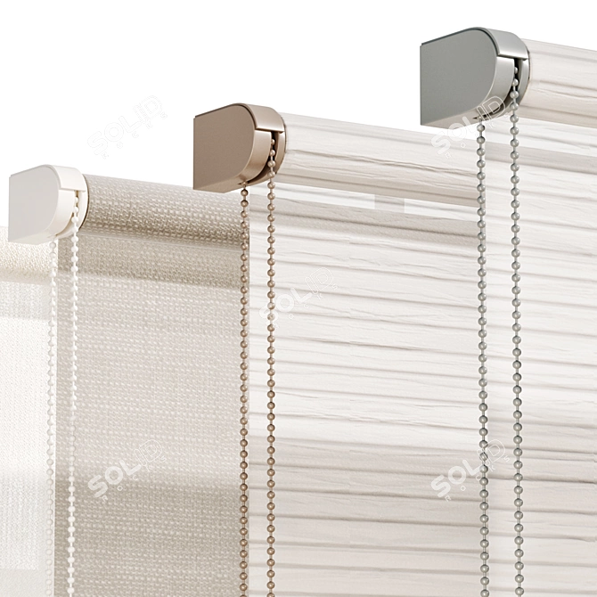 Roller Blinds Curtains 06, Рулонные шторы 3D model image 5