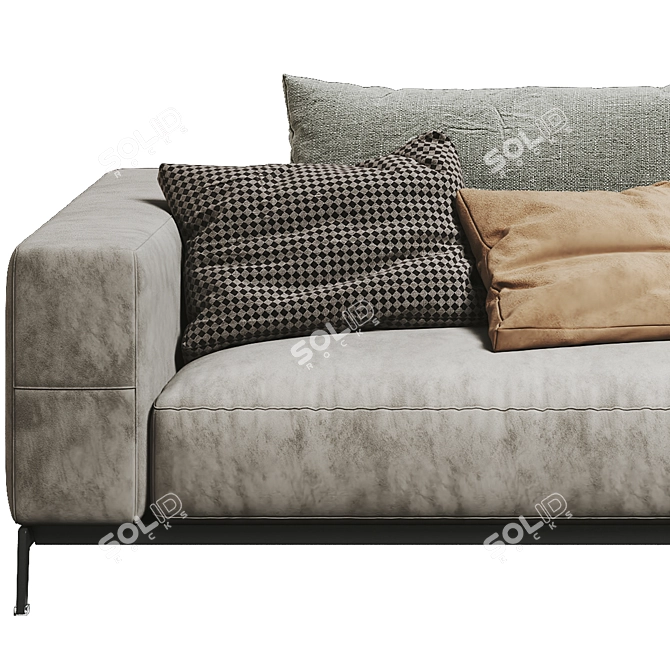 Modern Flexform 2-Seater Sofa Set 3D model image 4