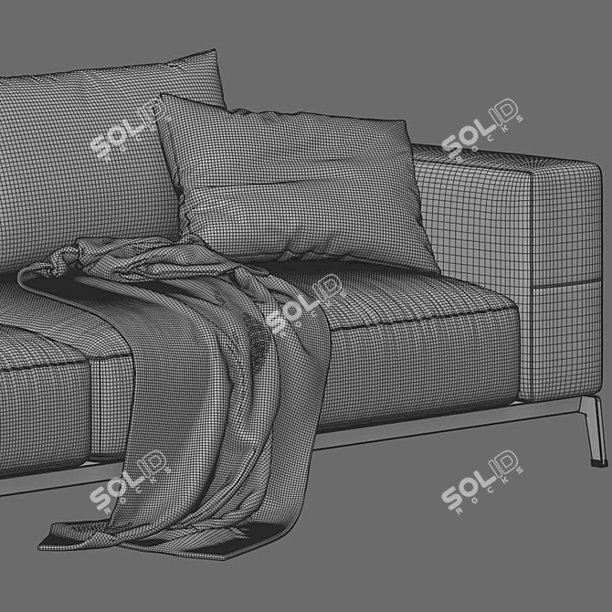 Modern Flexform 2-Seater Sofa Set 3D model image 5