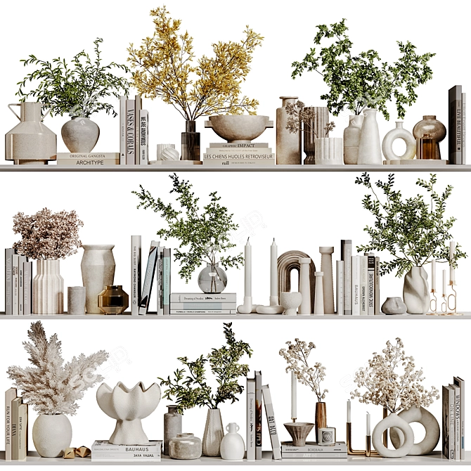 Elegant Decor Set for 3D Modeling 3D model image 2
