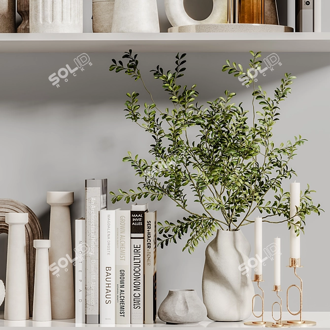 Elegant Decor Set for 3D Modeling 3D model image 4