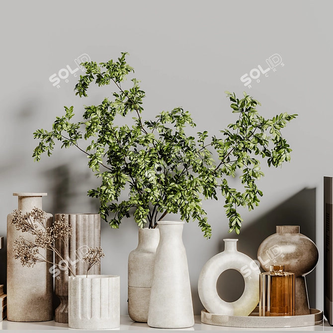 Elegant Decor Set for 3D Modeling 3D model image 8