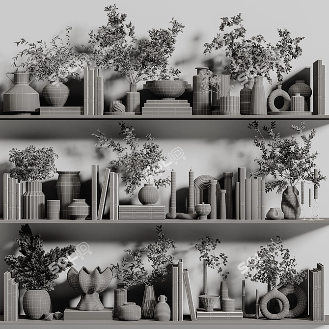 Elegant Decor Set for 3D Modeling 3D model image 9