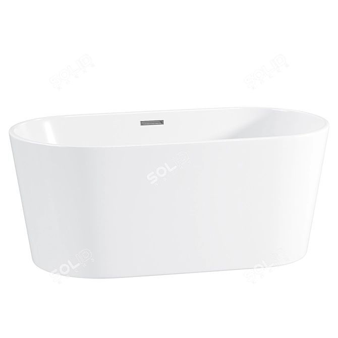 Modern Freestanding Bathson Tekna White 3D model image 2