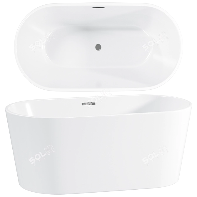 Modern Freestanding Bathson Tekna White 3D model image 3