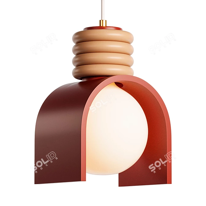 Modern Terraform Pendant Light Fixture 3D model image 2