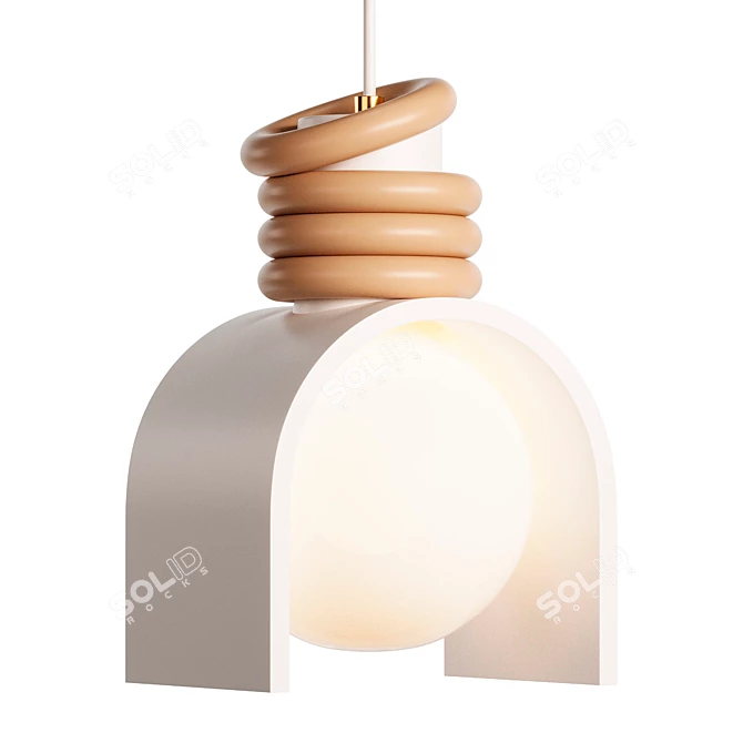 Modern Terraform Pendant Light Fixture 3D model image 3