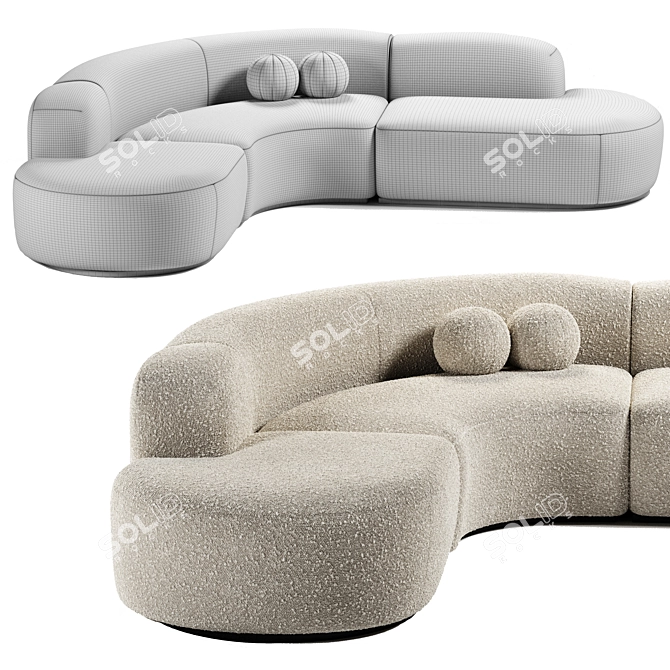 Elegant Bjorn Sofa Eichholtz 3D model image 3