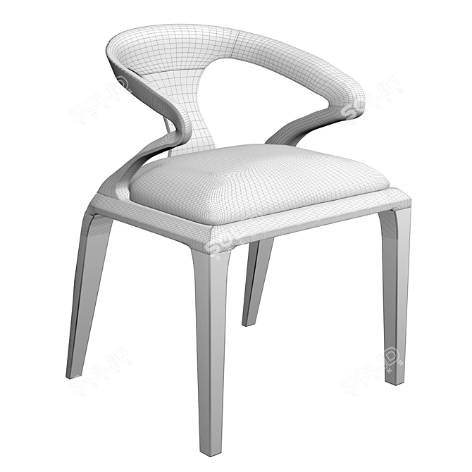 Modern Designer Como Fabric Chair 3D model image 2