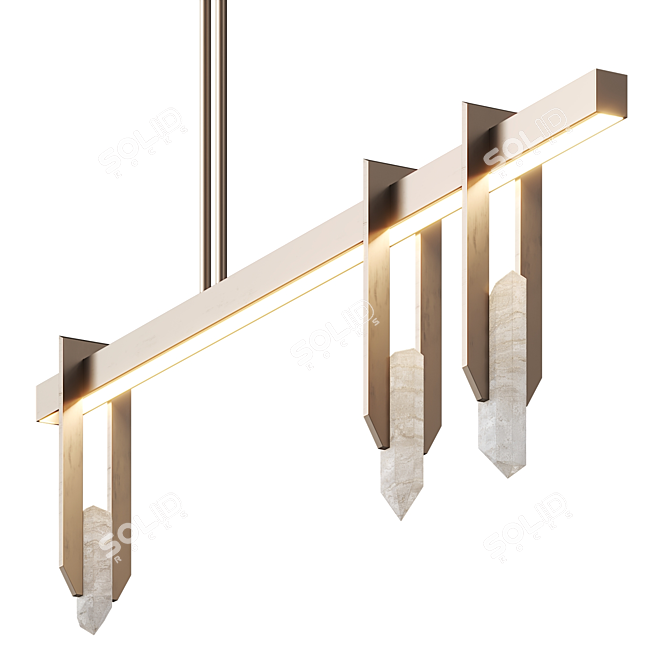Rotating Modern Chandelier Abacus 1800 3D model image 2