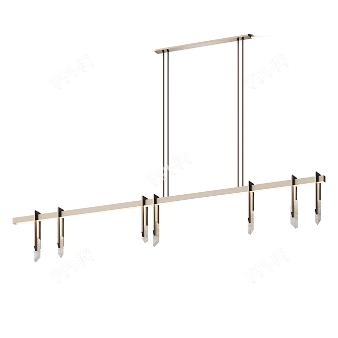 Rotating Modern Chandelier Abacus 1800 3D model image 3