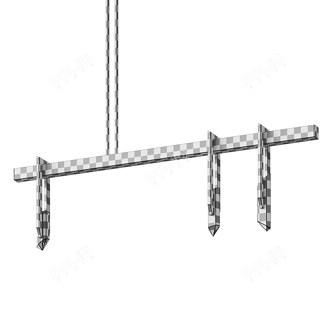 Rotating Modern Chandelier Abacus 1800 3D model image 4