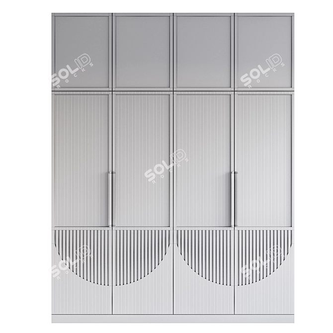 Modern Swing Door Wardrobe 3D model image 4