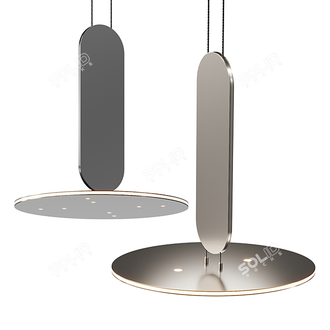 Adjustable Pendant Lamp 3D Models 3D model image 1