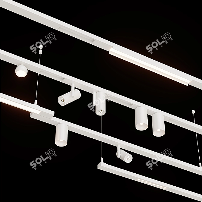 Modern Modular Lighting Surface Fixture 3D model image 4