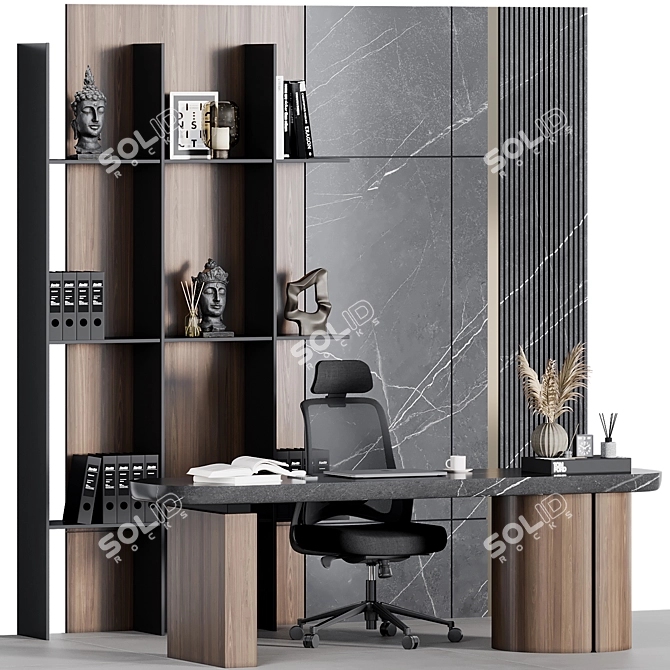 Executive Comfort Collection: Boss Desk 3D model image 1