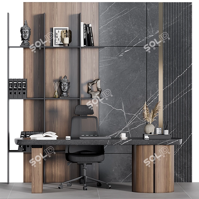 Executive Comfort Collection: Boss Desk 3D model image 2