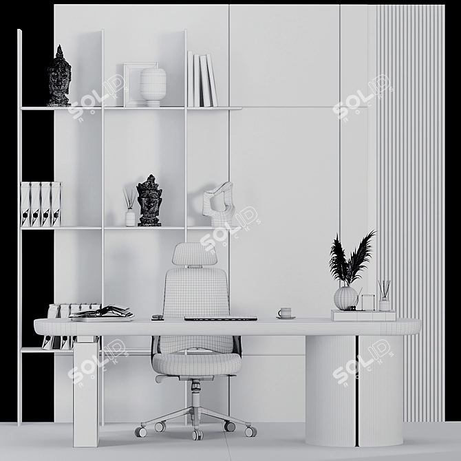 Executive Comfort Collection: Boss Desk 3D model image 5