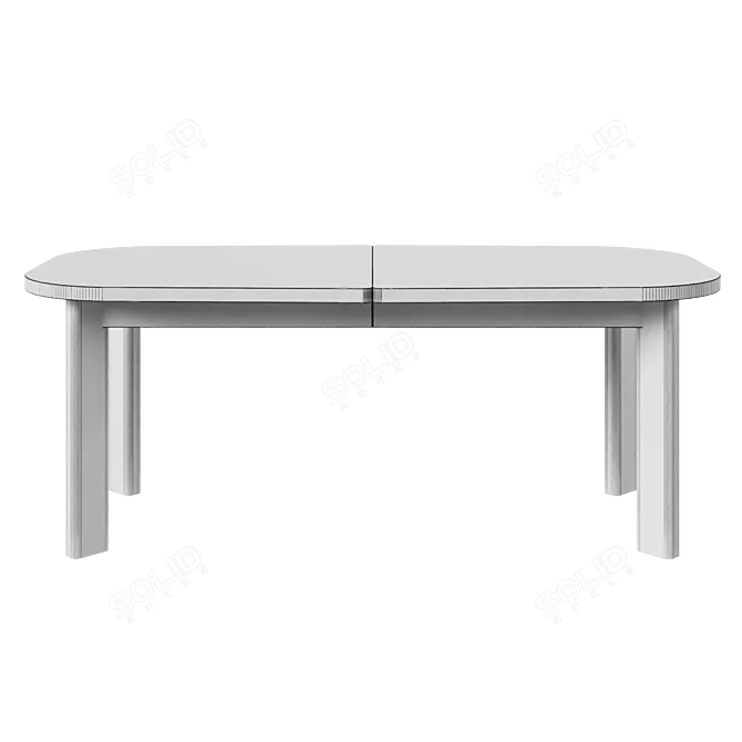 Extendable Oak Dining Table Corona 3D model image 7