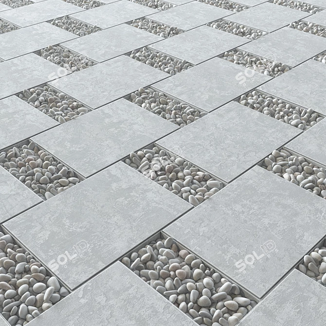 Smooth Stone Decor Asset - UVW Unwrap Geometry 3D model image 1