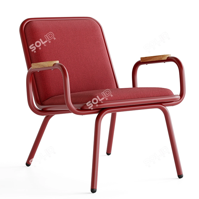 Green PBR Armchair Render Compatibility 3D model image 2