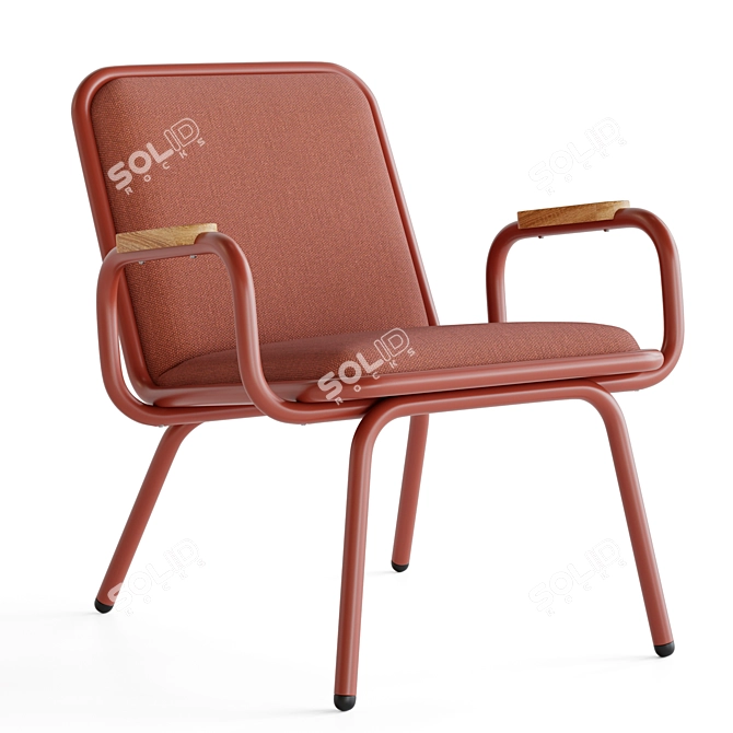 Green PBR Armchair Render Compatibility 3D model image 4