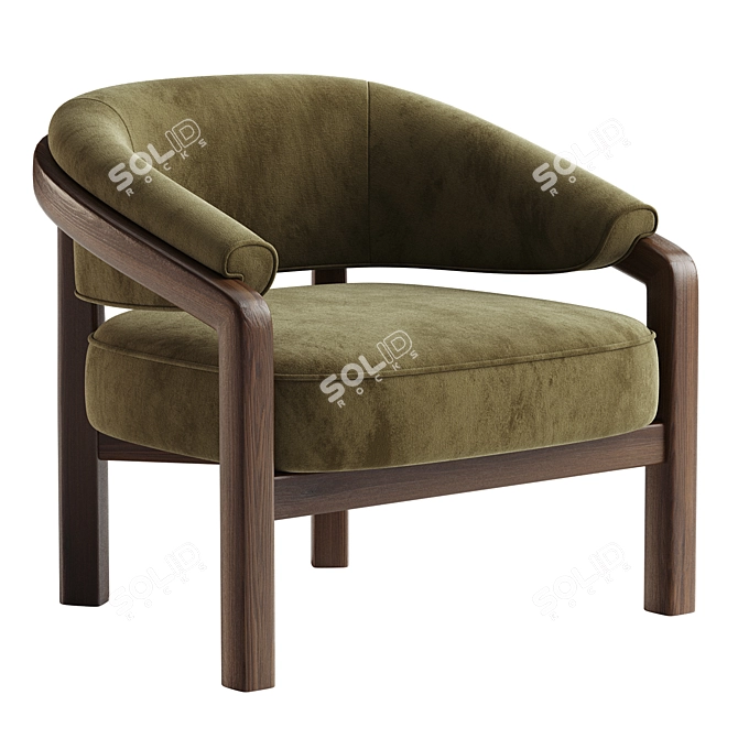 Elegant Marci Chair in Altro Snow 3D model image 2