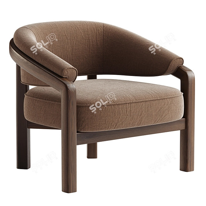 Elegant Marci Chair in Altro Snow 3D model image 4