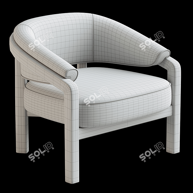 Elegant Marci Chair in Altro Snow 3D model image 5