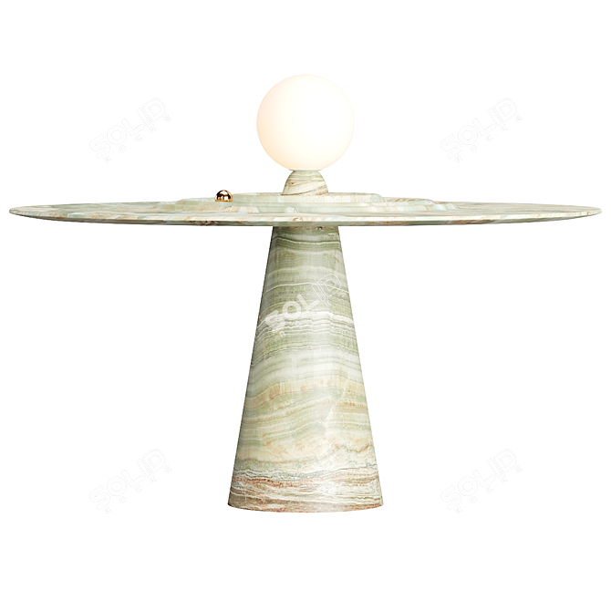 Ethereal Marble Dining Table 3D model image 2