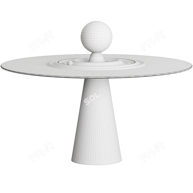 Ethereal Marble Dining Table 3D model image 5