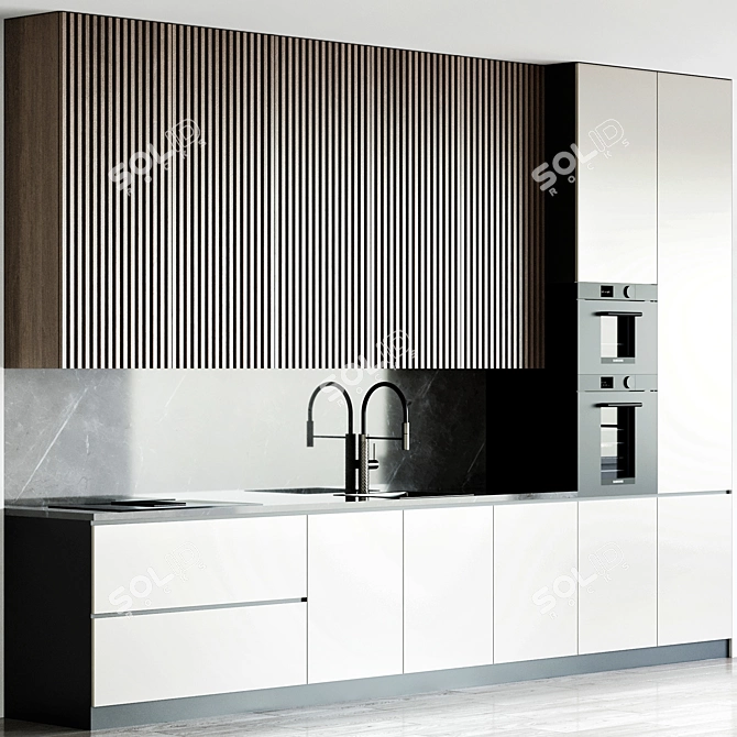 Sleek Samsung Kitchen Set 3D model image 2