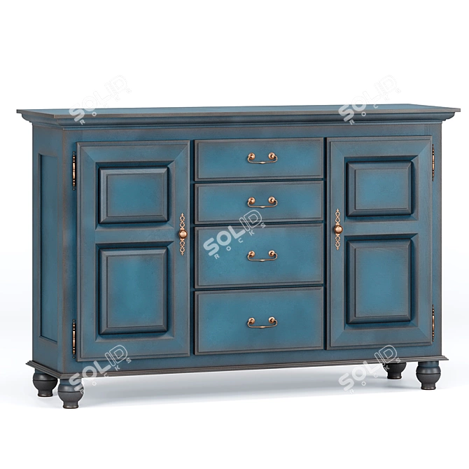 Classic Timberika 1-14 Dresser 3D model image 1