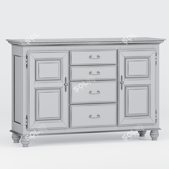 Classic Timberika 1-14 Dresser 3D model image 2