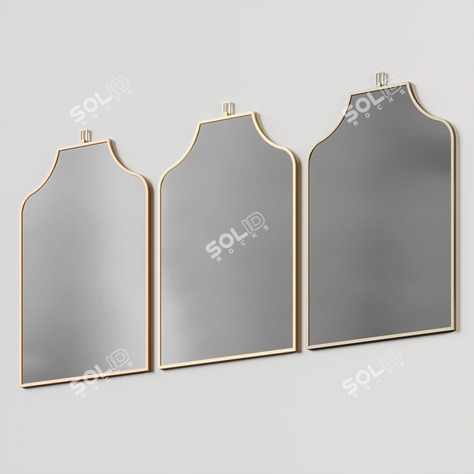 Elegant Renwil Decorative Wall Mirror 3D model image 5