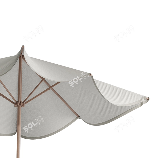 Elegant Round Cantilever Patio Umbrella 3D model image 2