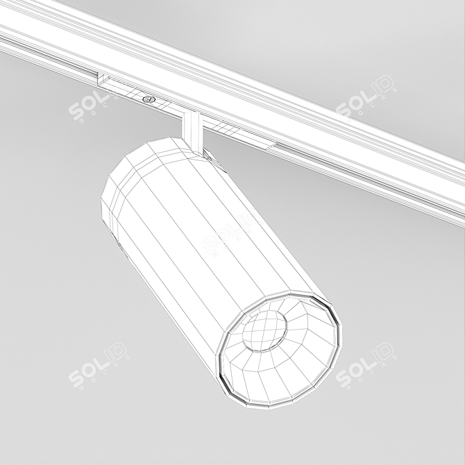 Microcosm Spotlight 5W, Rotatable Magnetic 3D model image 2