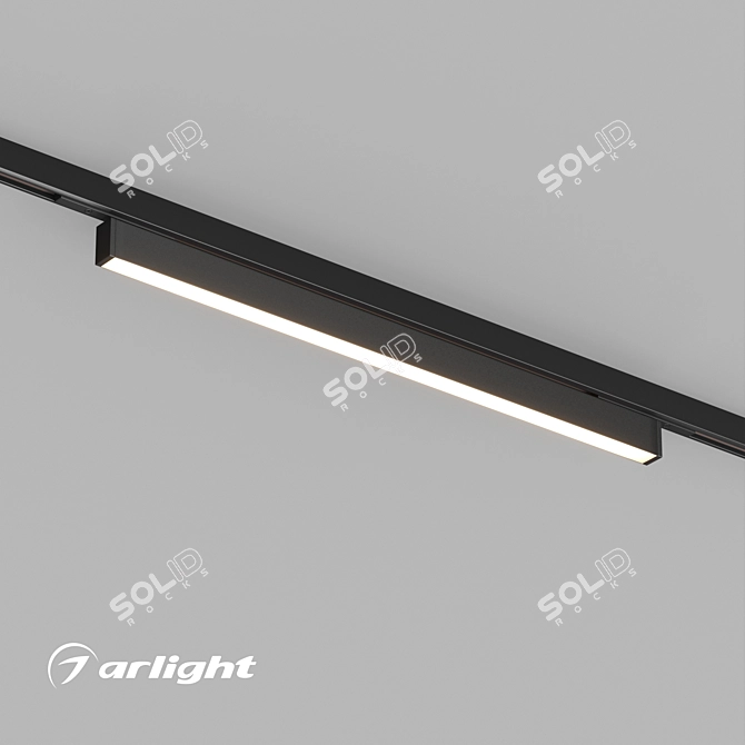 Slim 8W Linear LED Light 3D model image 1