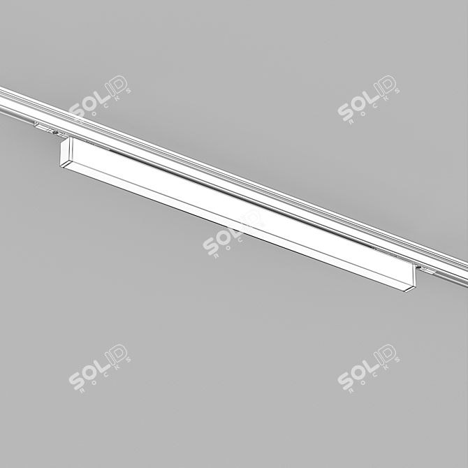 Slim 8W Linear LED Light 3D model image 2