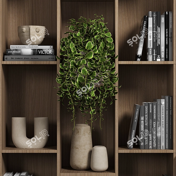 Modular Bookcase with High-Quality Textures 3D model image 3