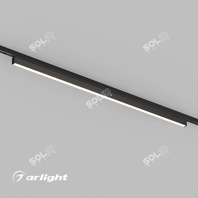Microcosm Flat LED Track Light 3D model image 1