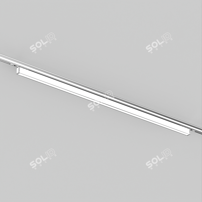 Microcosm Flat LED Track Light 3D model image 2