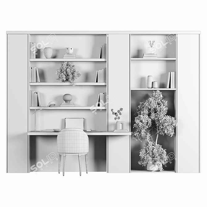 Versatile Home Office Furniture Set 3D model image 4