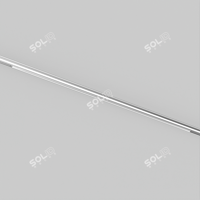 Linear LED Track Light Fixture 3D model image 2